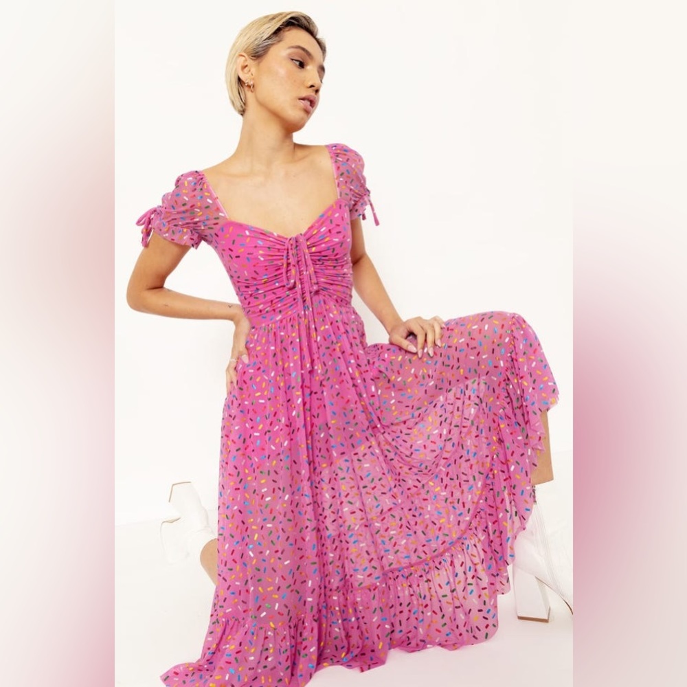 ๐ฅNWT Blackmilk Sprinkles Shiny Tea Party Dress ~ LIMITED Size XS - Picture 4 of 14